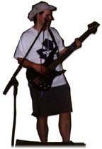 Robin playing bass
